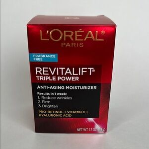 L'Oreal Paris Revitalift Triple Power Fragrance Free Anti-Aging Face Moisturizer